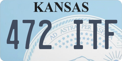 KS license plate 472ITF