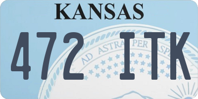 KS license plate 472ITK