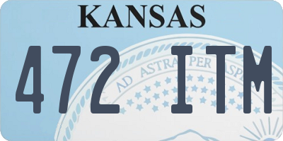 KS license plate 472ITM