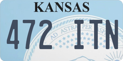 KS license plate 472ITN
