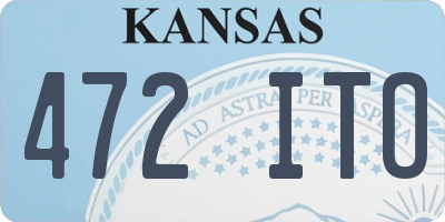 KS license plate 472ITO