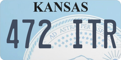 KS license plate 472ITR
