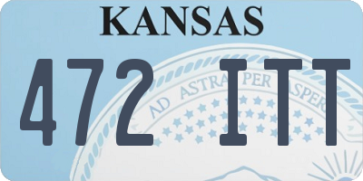 KS license plate 472ITT