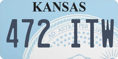KS license plate 472ITW