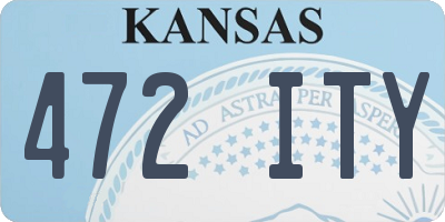 KS license plate 472ITY