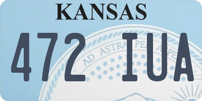 KS license plate 472IUA