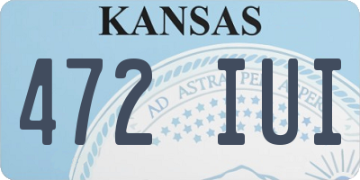 KS license plate 472IUI