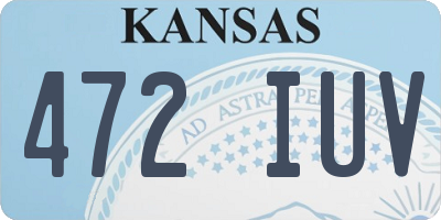 KS license plate 472IUV