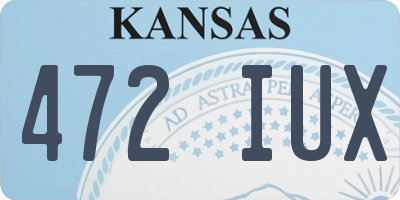 KS license plate 472IUX