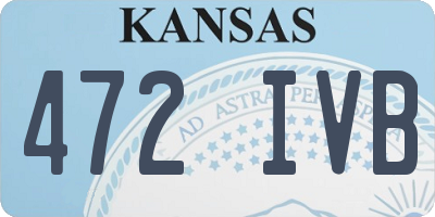 KS license plate 472IVB