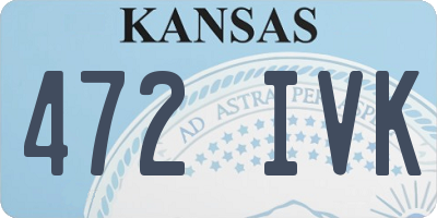 KS license plate 472IVK