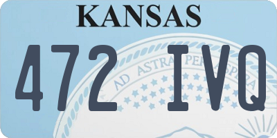 KS license plate 472IVQ