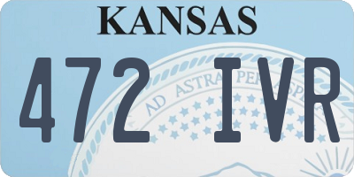 KS license plate 472IVR