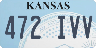 KS license plate 472IVV