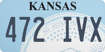 KS license plate 472IVX