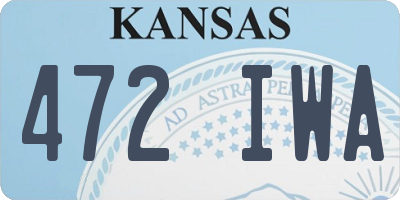 KS license plate 472IWA