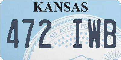KS license plate 472IWB