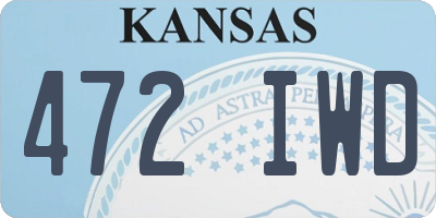 KS license plate 472IWD