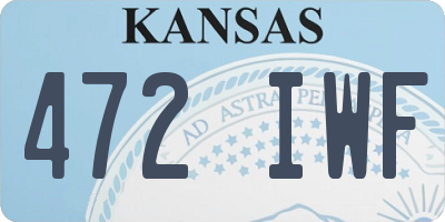 KS license plate 472IWF