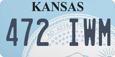 KS license plate 472IWM