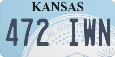 KS license plate 472IWN