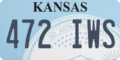 KS license plate 472IWS