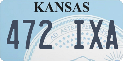 KS license plate 472IXA