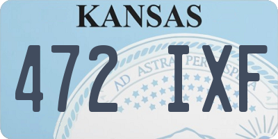 KS license plate 472IXF