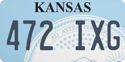 KS license plate 472IXG