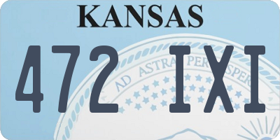 KS license plate 472IXI