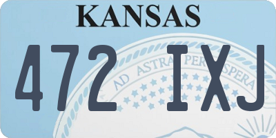 KS license plate 472IXJ