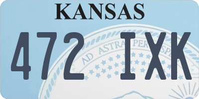 KS license plate 472IXK