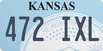 KS license plate 472IXL