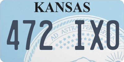 KS license plate 472IXO