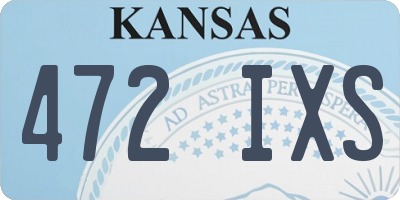 KS license plate 472IXS