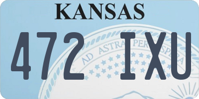 KS license plate 472IXU
