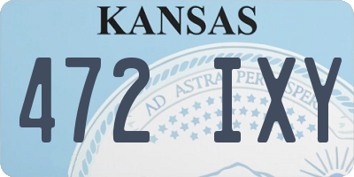 KS license plate 472IXY
