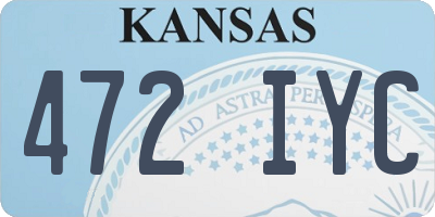 KS license plate 472IYC