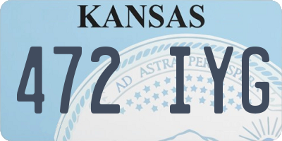 KS license plate 472IYG