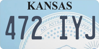 KS license plate 472IYJ