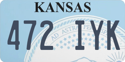 KS license plate 472IYK
