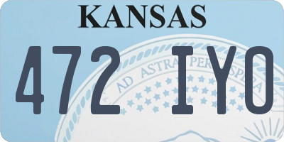 KS license plate 472IYO