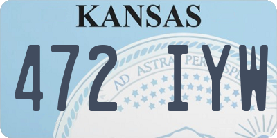 KS license plate 472IYW