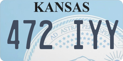 KS license plate 472IYY