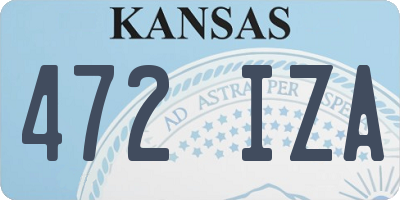 KS license plate 472IZA