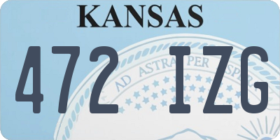KS license plate 472IZG