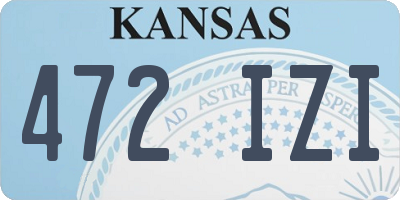 KS license plate 472IZI