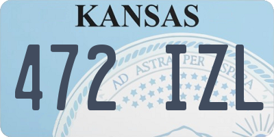 KS license plate 472IZL