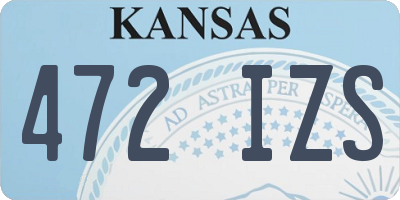 KS license plate 472IZS