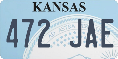 KS license plate 472JAE